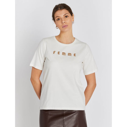 Rue de Femme Hvid Alvina Siv T-Shirt