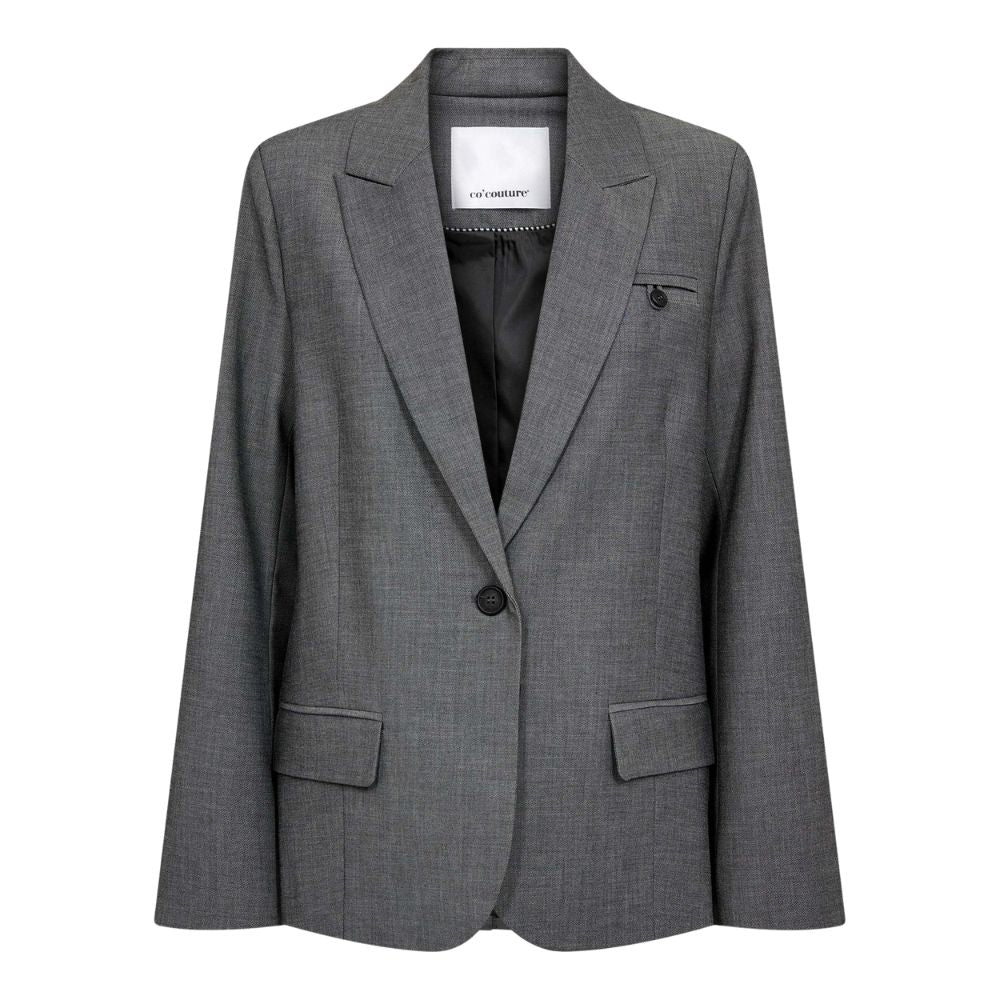 Co'Couture Mid Grey Jacky Fitted Blazer