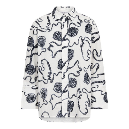 Co'Couture Navy Elric Flower Shirt