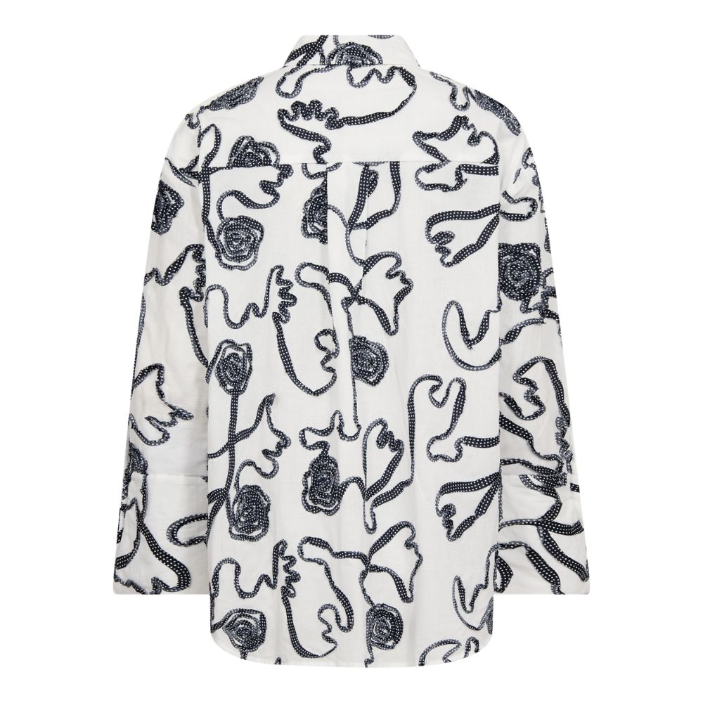 Co'Couture Navy Elric Flower Shirt