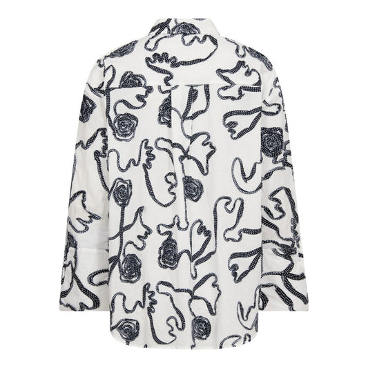 Co'Couture Navy Elric Flower Shirt