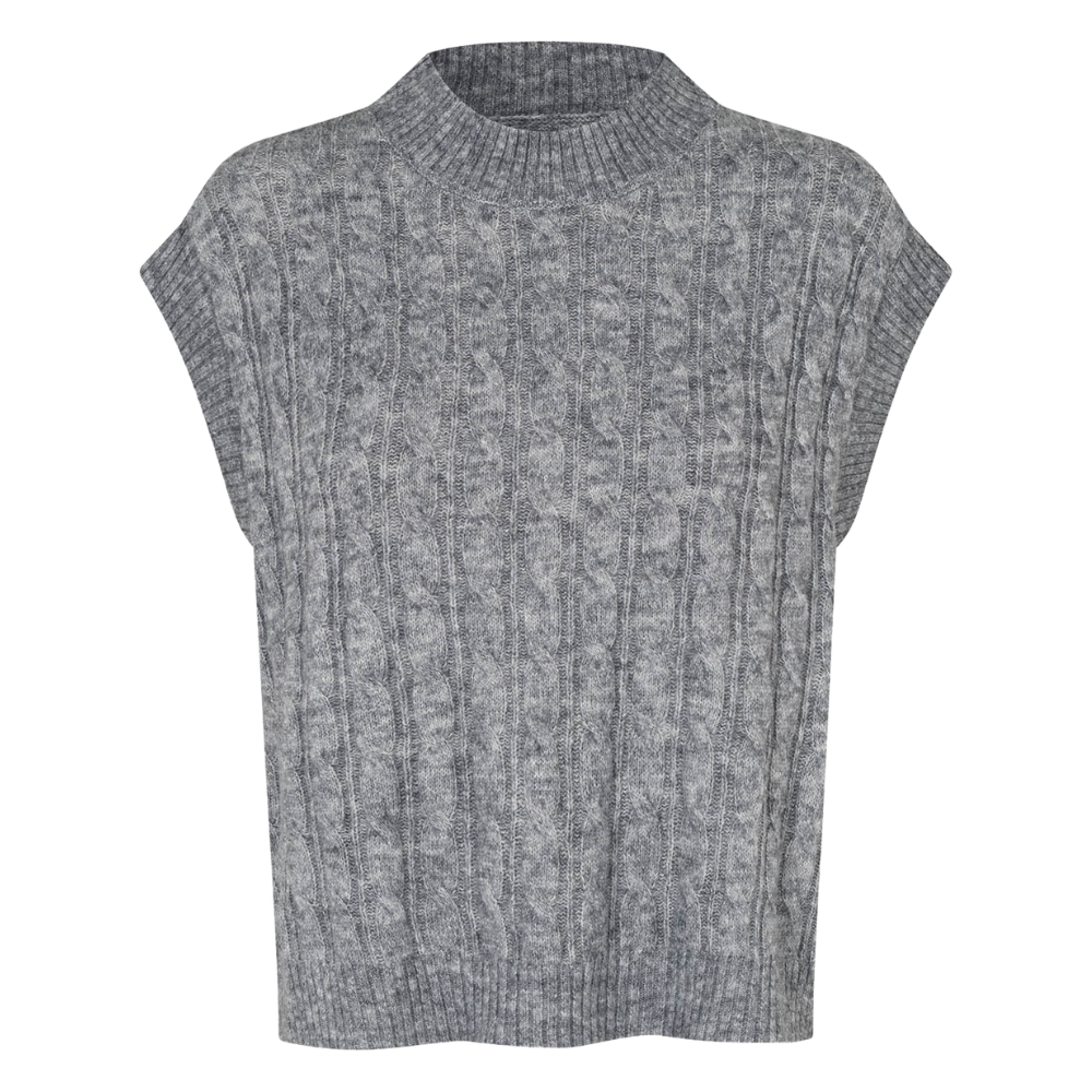 Lollys Laundry Grey Melange Finn Knit Vest