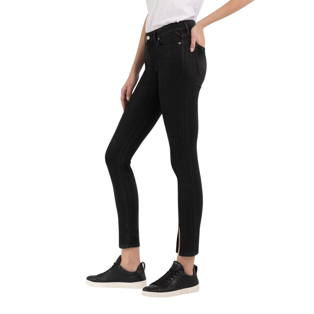 Replay Black Luzien Front Split Jeans