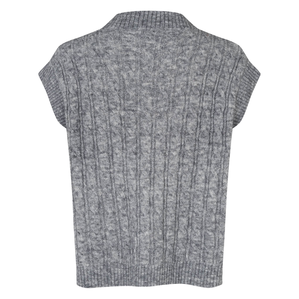 Lollys Laundry Grey Melange Finn Knit Vest