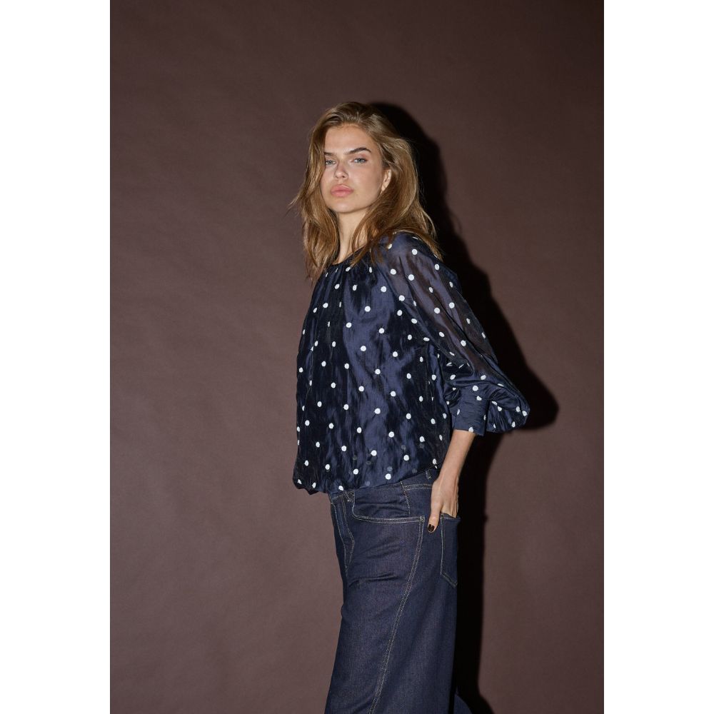 Co`Couture Navy Dita Blouse