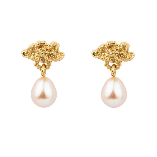 House Of Vincent Hollow Cloud Earrings Gilded