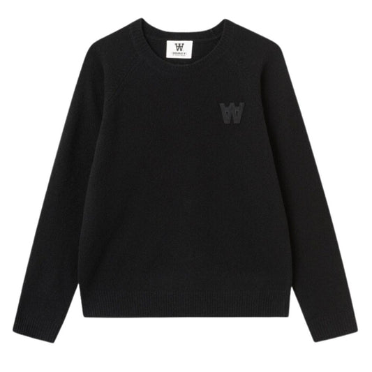 Double A By WOOD WOOD Black Asta Lambswool Jumper