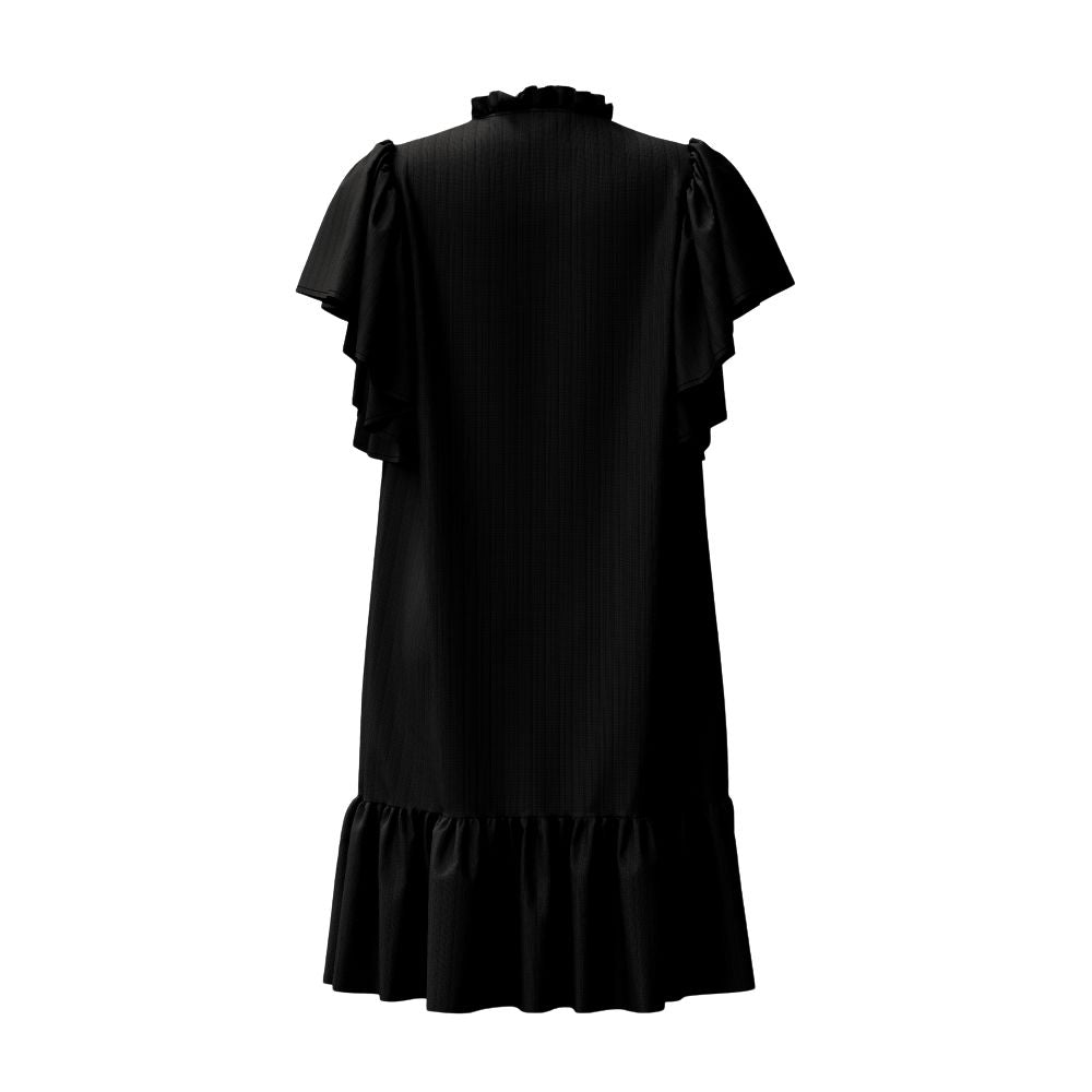 Co´couture Black Hera Crop Frill Dress
