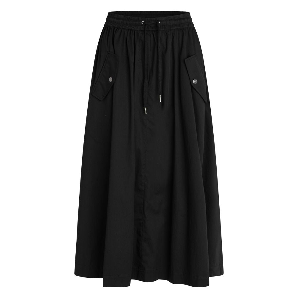Co'Couture Black Crisp Poplin Utility Skirt