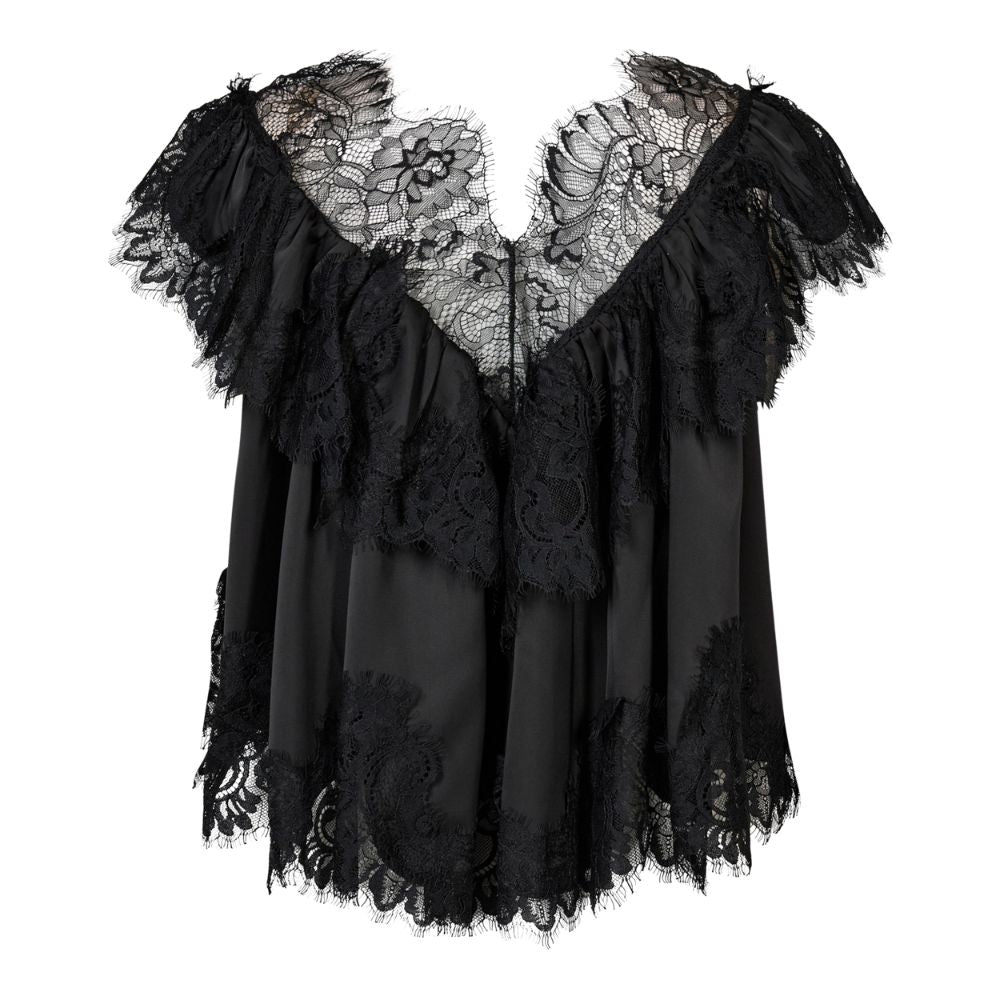 L'AMITIÉ Black Sancerre Lace Top