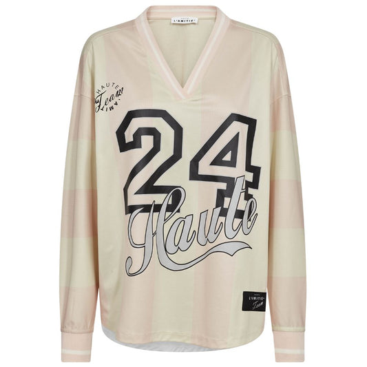 L'AMITIE Iced Rose 24 Stripe Bluse