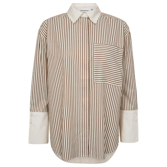 Co'Couture Brown Avara Stripe Shirt