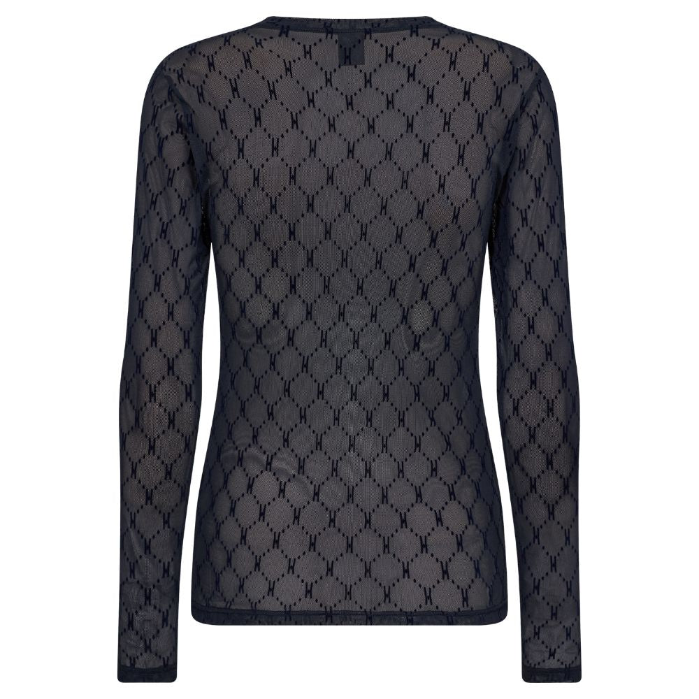 Hype The Detail Navy Mesh Blouse