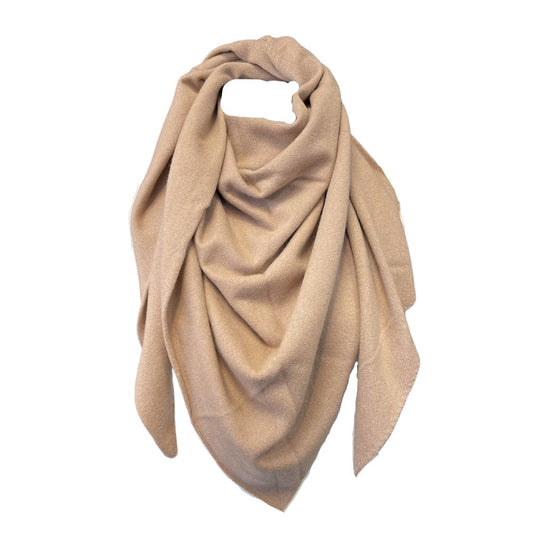 Rosas Caramel Triangle Scarf Cashmere
