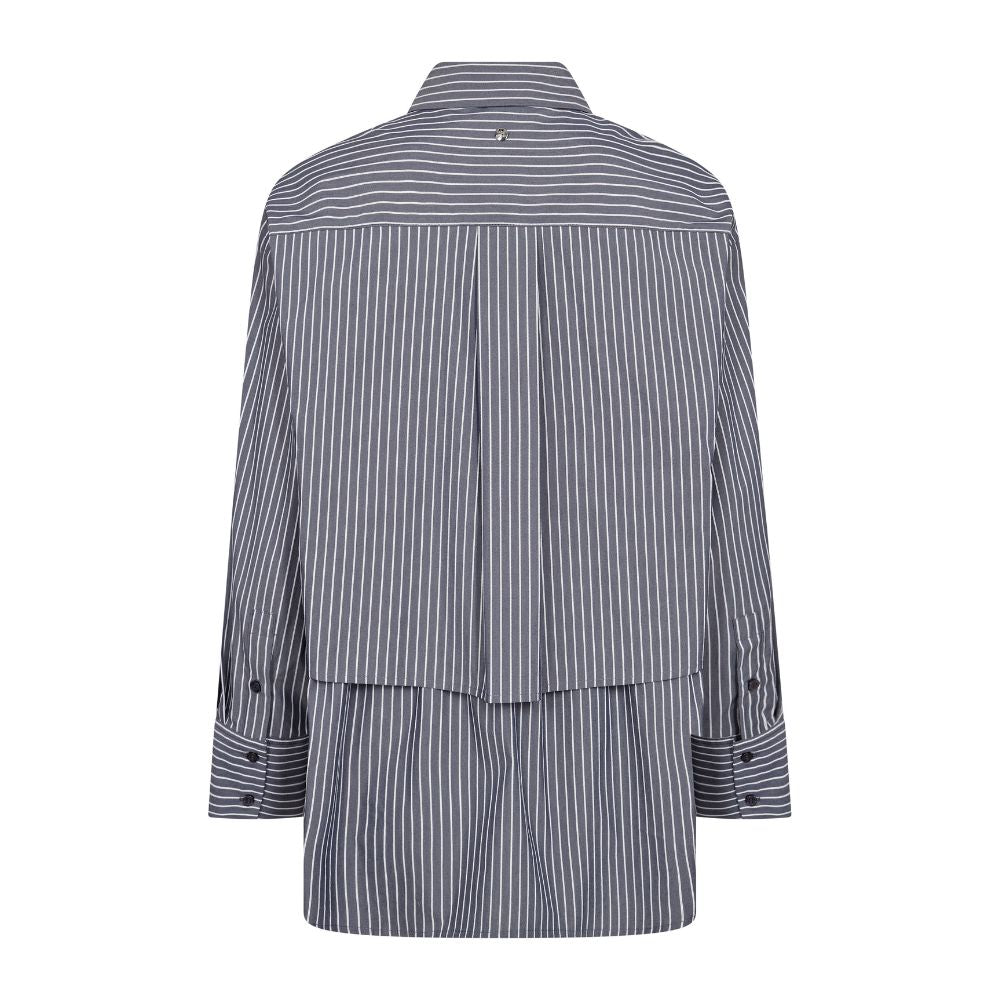 Mos Mosh Navy Barb Stripe Shirt