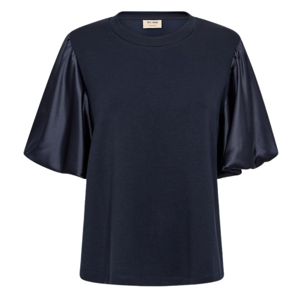 Mos Mosh Navy Duba Satin Sweatshirt
