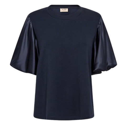 Mos Mosh Navy Duba Satin Sweatshirt