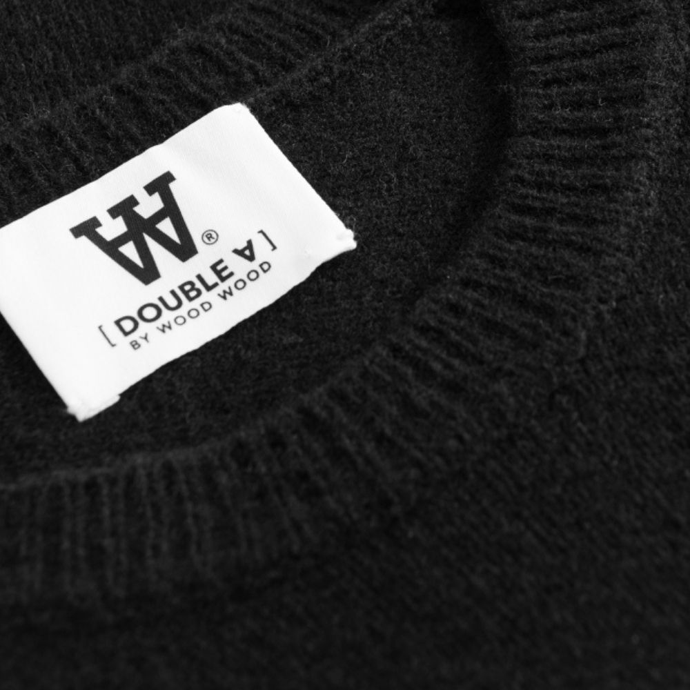 Double A By WOOD WOOD Black Asta Lambswool Jumper