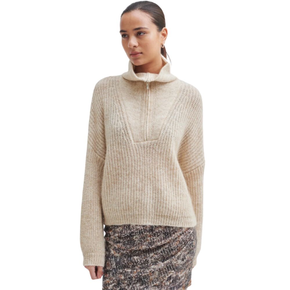 Second Female Moonbeam Lusinda Knit T-Neck Zip
