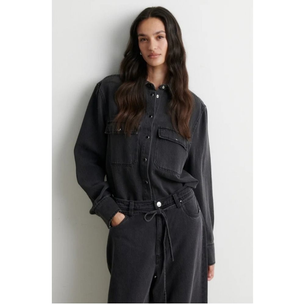 Second Female Pewter Irvanna Denim Shirt