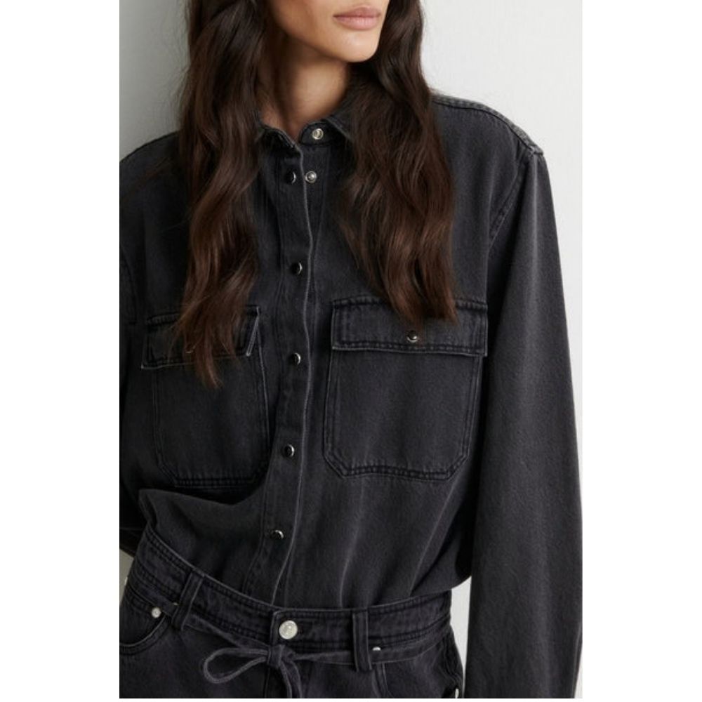 Second Female Pewter Irvanna Denim Shirt
