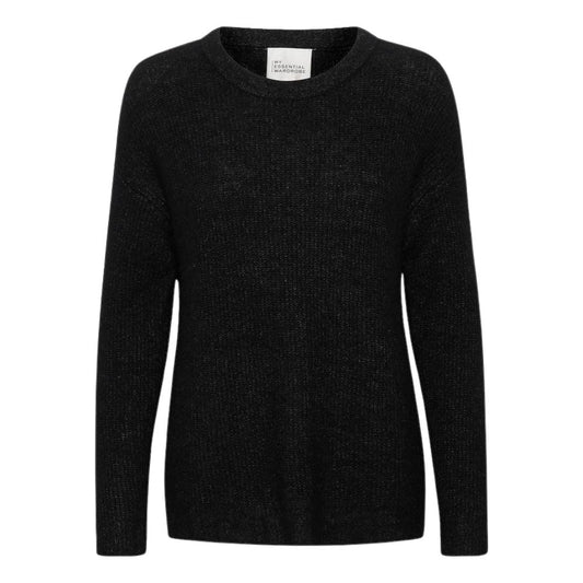 My Essential Wardrobe Black Melange The Knit Pullover