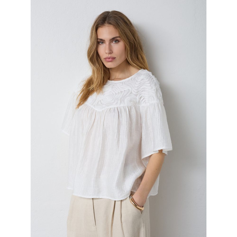 Co´Couture Hvid Tassy Flower Blouse