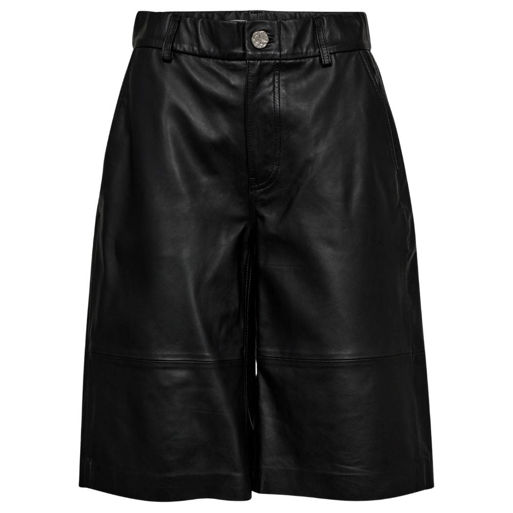 L'AMITIE Sort Leather Bermudas