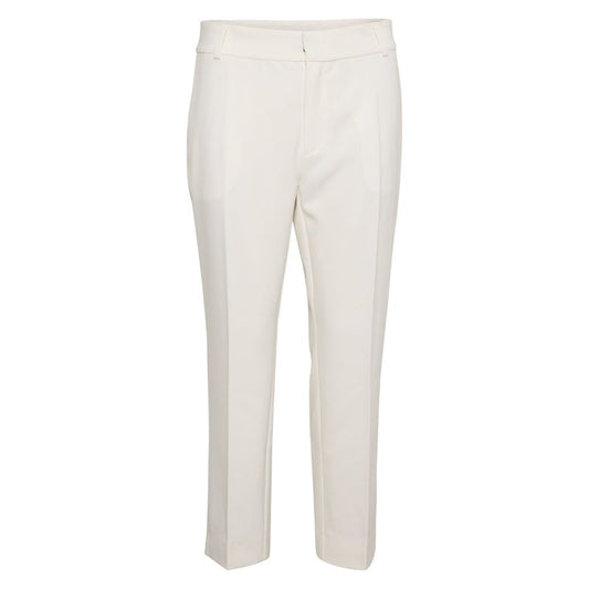 My Essential Wardrobe Snow White Yola Straight Slit Pant