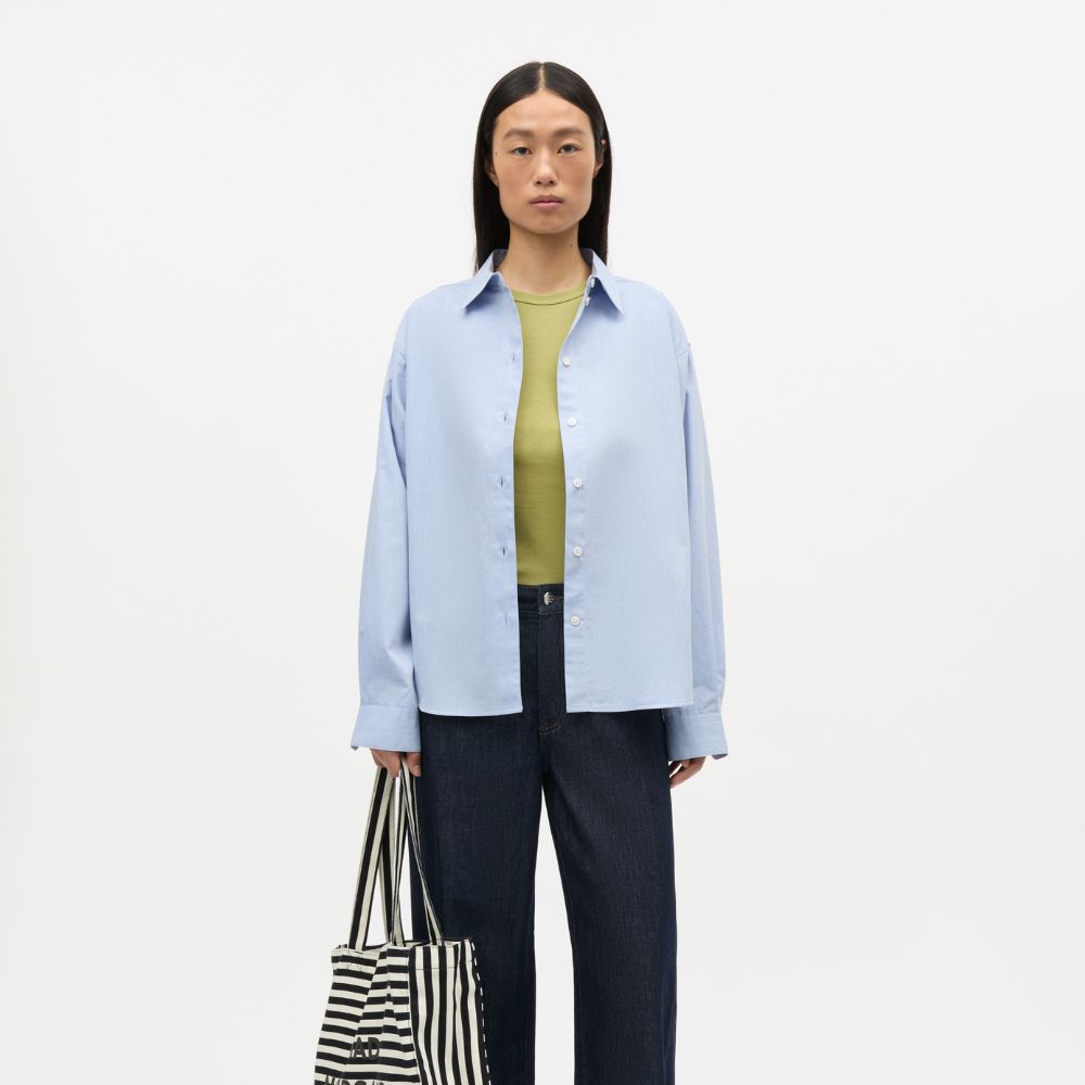Mads Nørgaard Blå Oxford Shady Shirt
