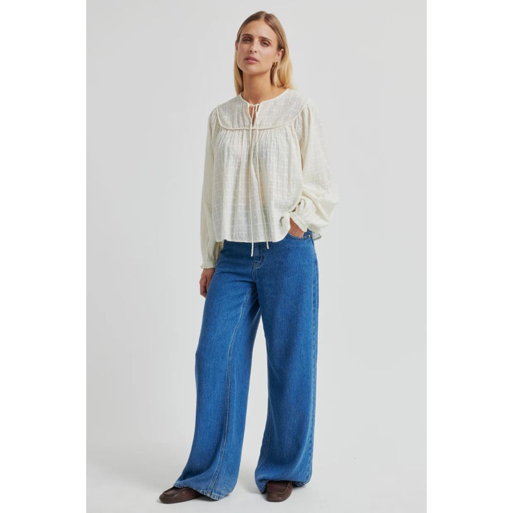 Second Female Cream Mynthe Blouse