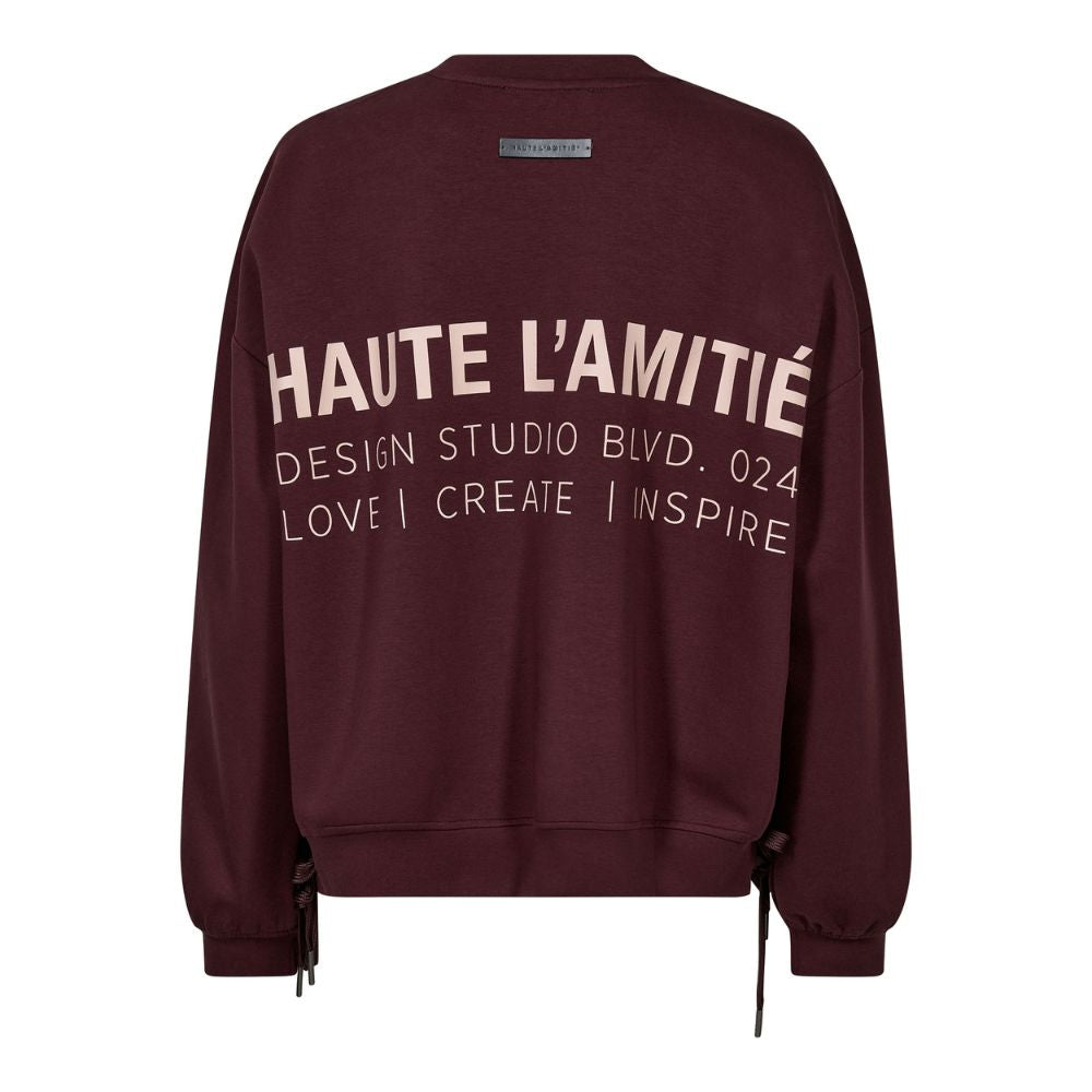 L'AMITIÉ Wine New Studio Tie Sweat