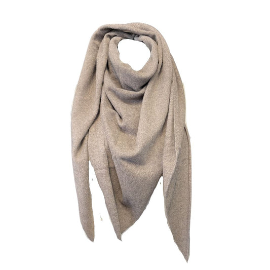 Rosas Med Camel Triangle Scarf Cashmere