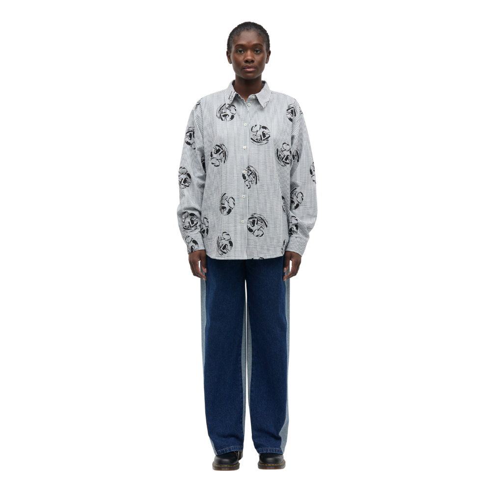 Mads Nørgaard Blå Soft Crease Crelly Shirt