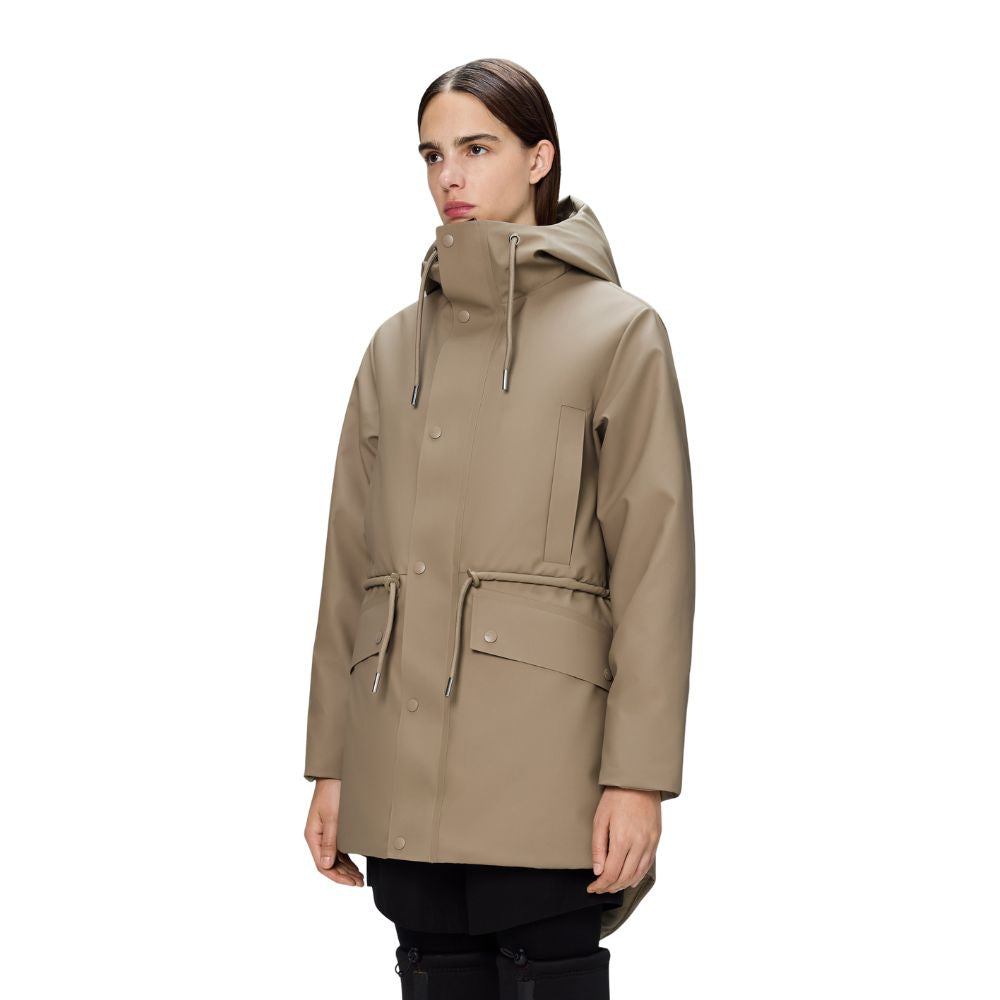 Rains Beige Nome String W Parka