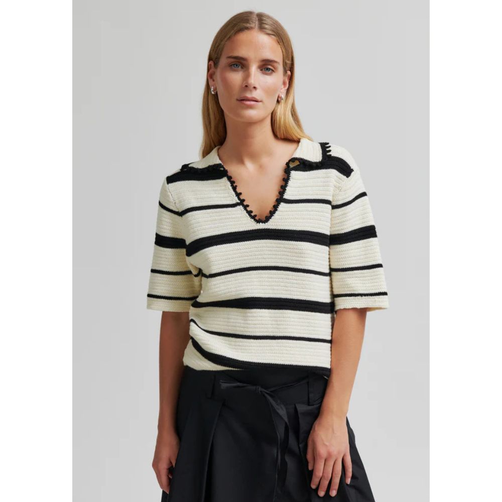Second Female hvid/sort Susi Knit