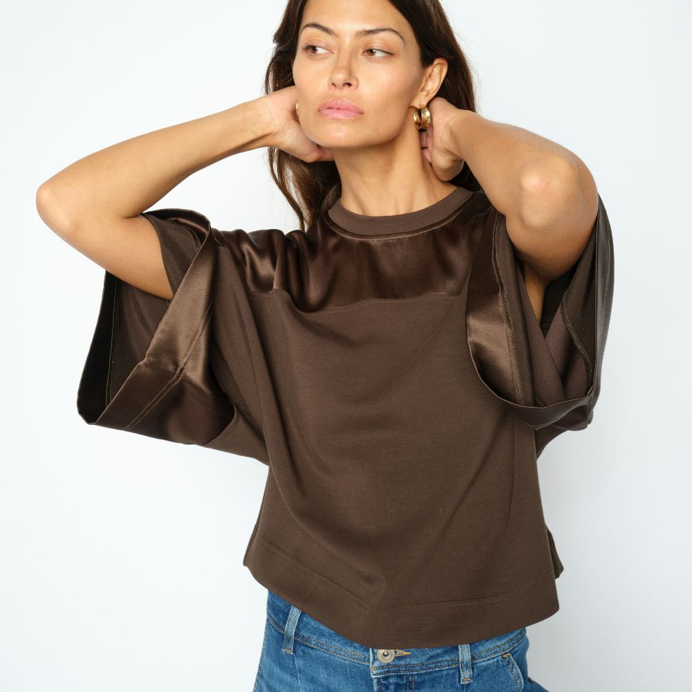 Mos Mosh Brun Lela Satin Sweatshirt