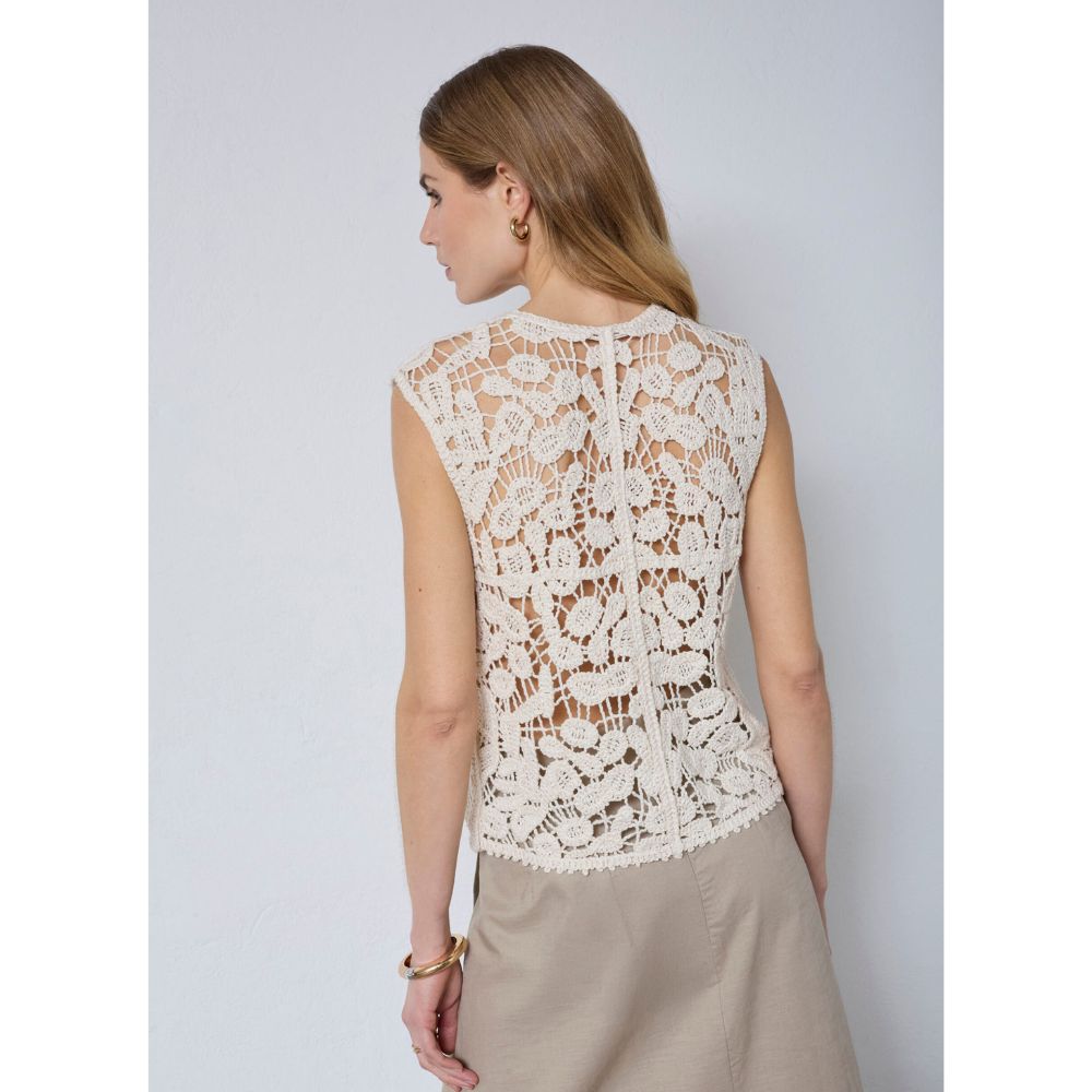 Co'Couture Bone Kelly Corchet top