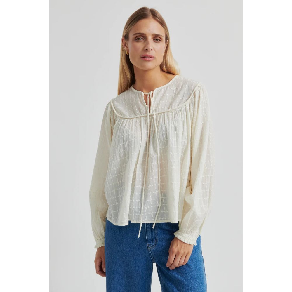 Second Female Cream Mynthe Blouse