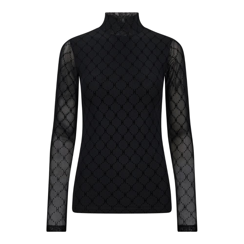 Hype The Detail Black Mesh High Neck