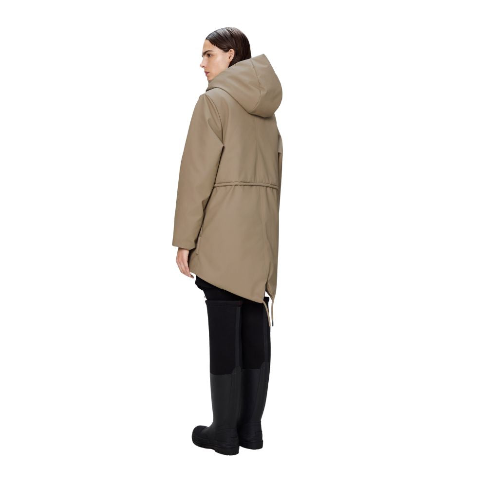 Rains Beige Nome String W Parka
