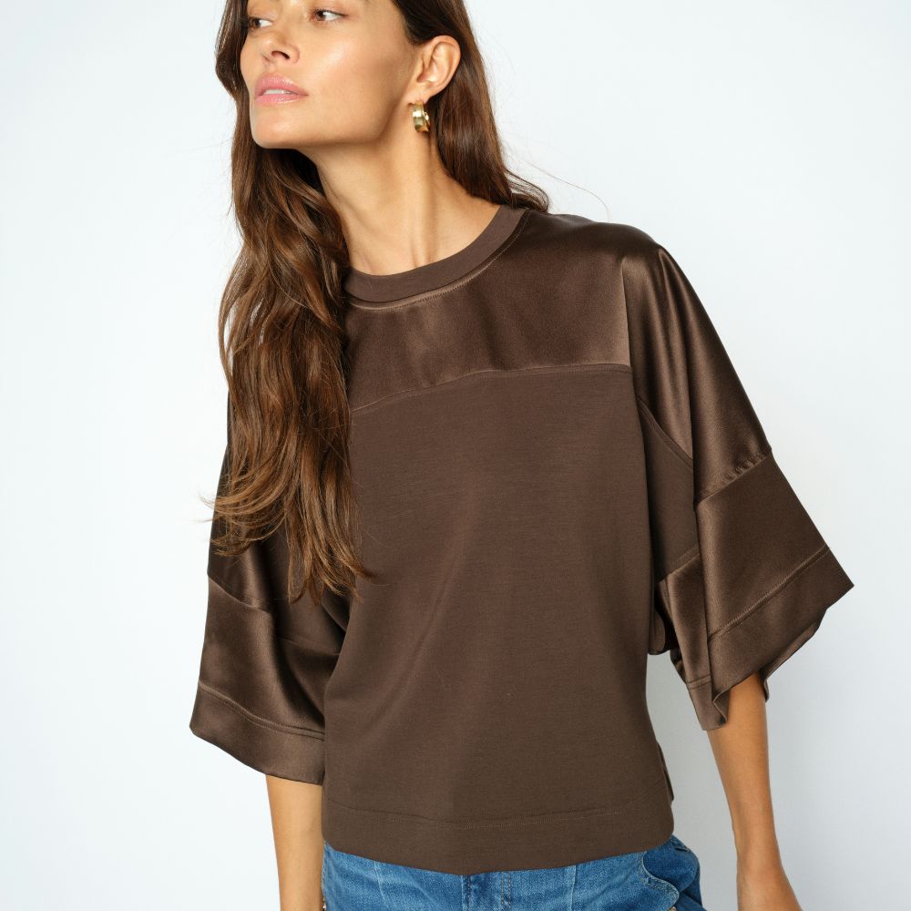 Mos Mosh Brun Lela Satin Sweatshirt