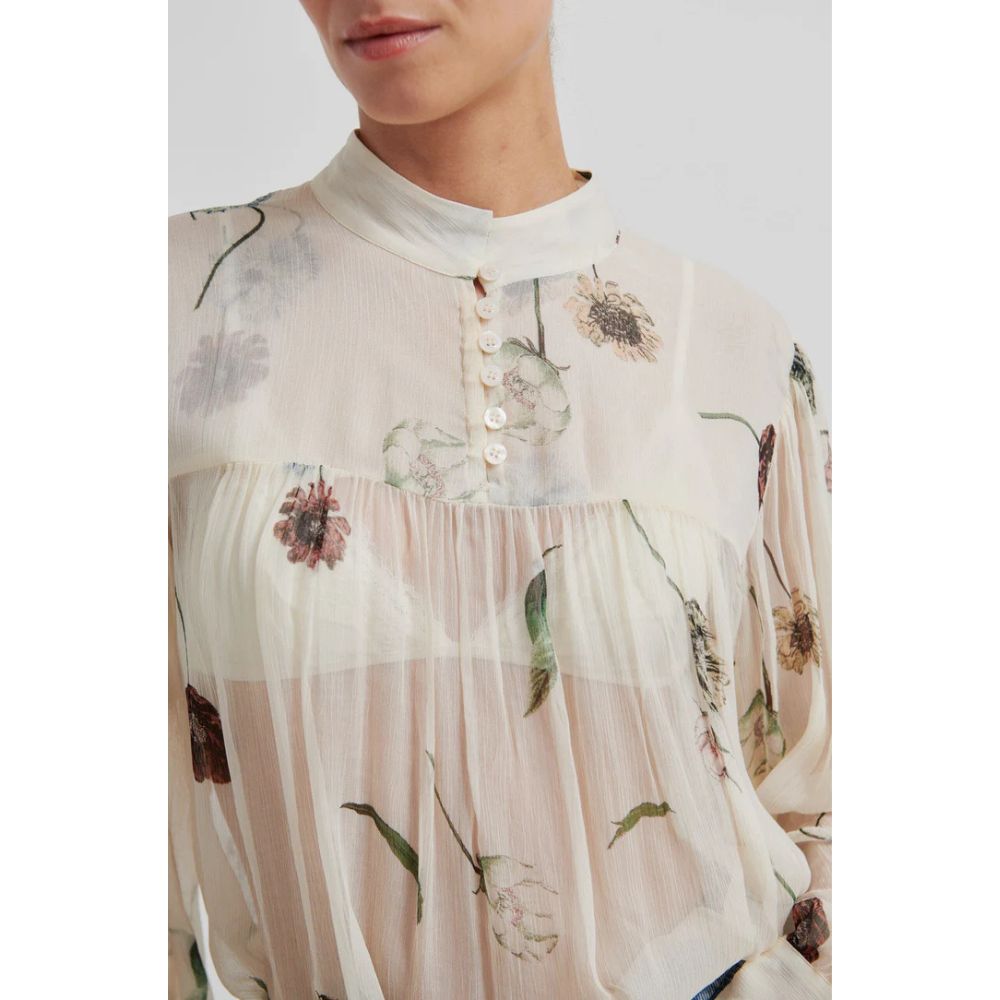 Second Female Cream Florala Blouse