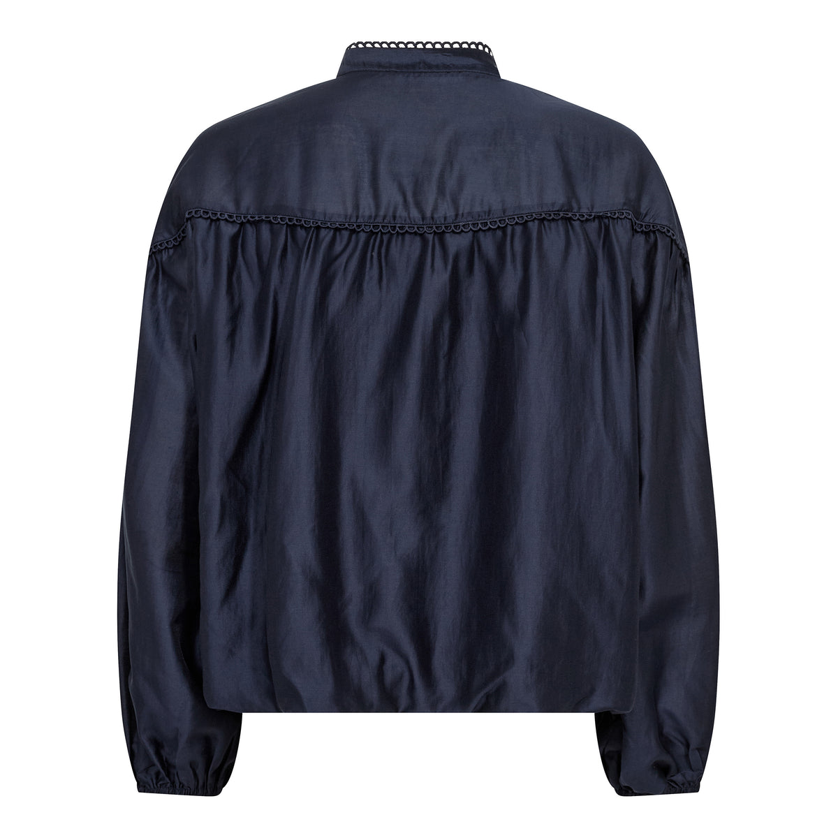 Co`Couture Navy Balloon Lace Shirt