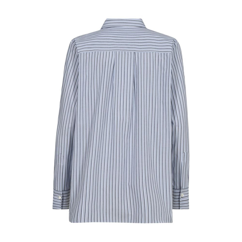 Mos Mosh Blue Slim Stripe Shirt