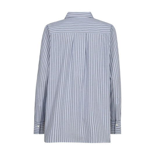 Mos Mosh Blue Slim Stripe Shirt