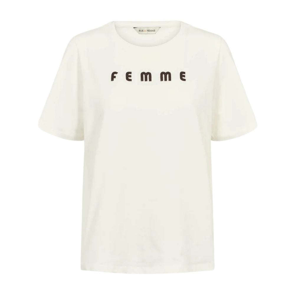 Rue de Femme Hvid Alvina Siv T-shir