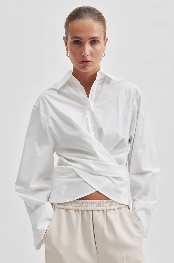 Second Female White Aviaya Wrap Shirt