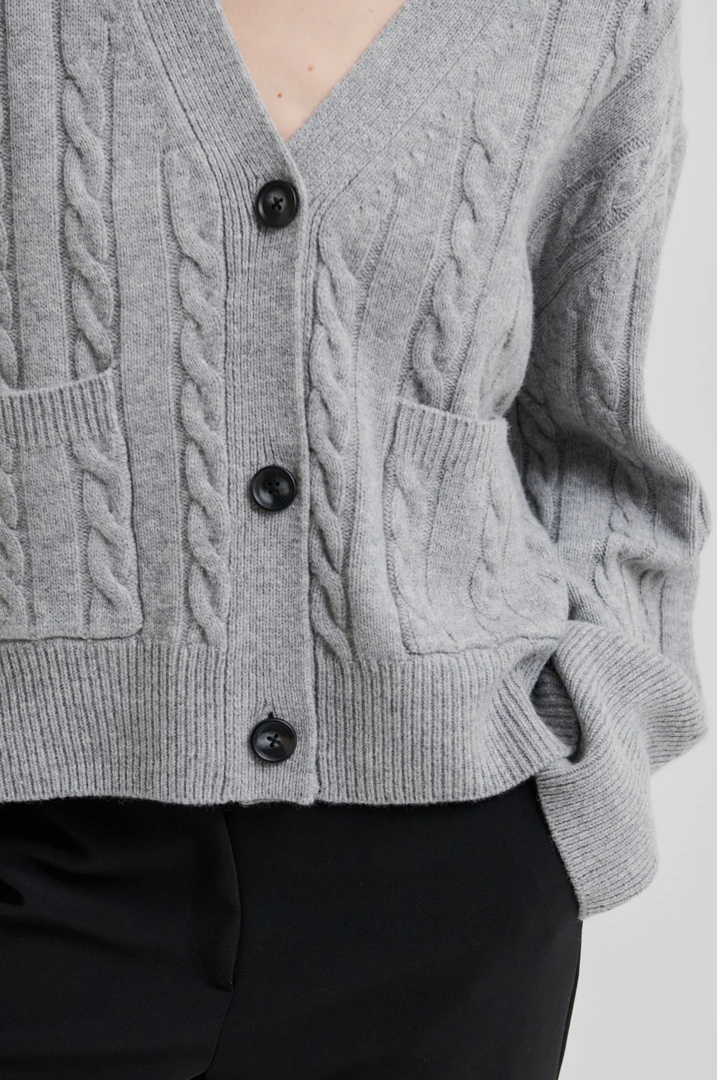 Second Female Grey Knit Cardigan