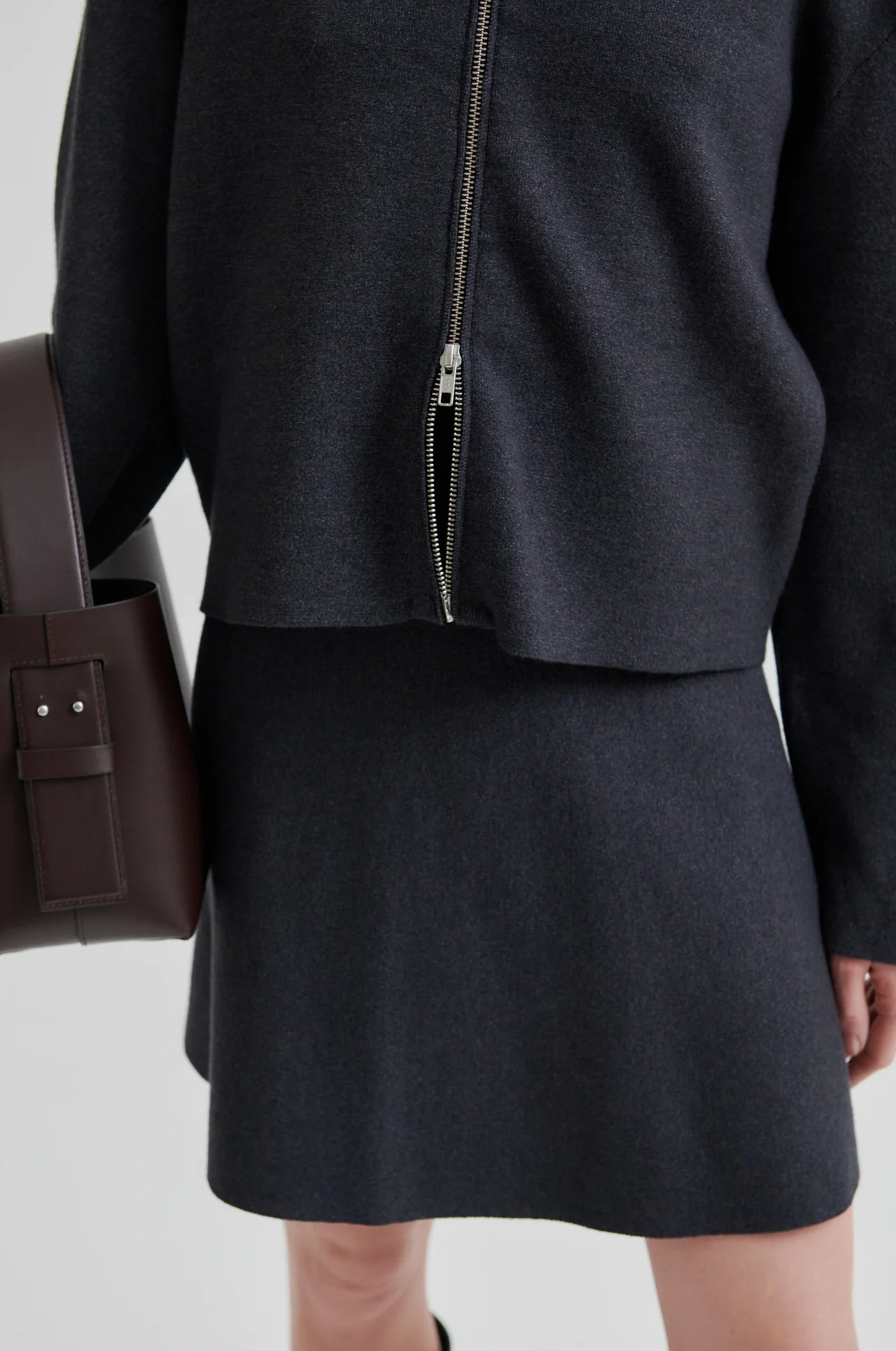 Second Female Dark Grey Siv Cardigan